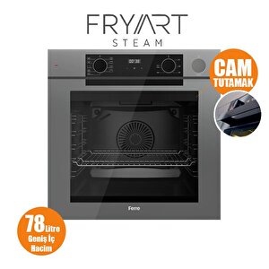 Artline Fryart & Steamart Qep64cpr Gri Cam Ankastre Fırın