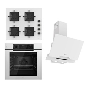 Steamart-fryart-silentart Serisi Beyaz Set (ss206 + Qep63cb +d064-sa ) - Emaye Izgara