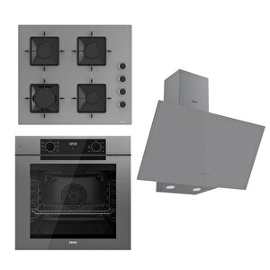 Fryart Serisi Gri Set (ss208 + Qep63cpr +d079 ) - Emaye Izgara