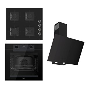 Fryart-silentart Serisi Siyah Set (ss205 + Qep63cs +d077-sa ) - Emaye Izgara