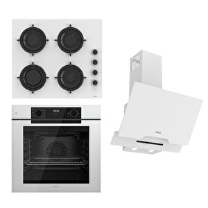 Steamart-fryart-silentart Serisi Beyaz Set (cs206-fa + Qep63cb +d064-sa ) - Emaye Izgara
