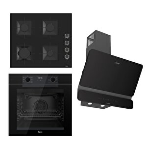 Fryart-silentart Serisi Siyah Set (ss205 + Qep63cs +d080-sa ) - Emaye Izgara