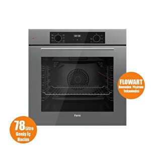 Ferre Flowart-silentart Serisi Gri Set (ed078 + Qbl63cpr +d079-sa ) - Döküm Izgara / 67 Cm Ocak