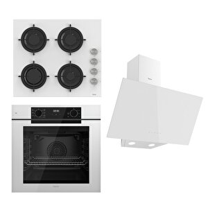 Steamart-fryart Serisi Beyaz Set (cs206 + Qep63cb +d078 ) - Emaye Izgara