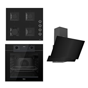 Fryart-silentart Serisi Siyah Set (ss205 + Qep63cs +d063 ) - Emaye Izgara