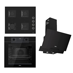 Fryart-silentart Serisi Siyah Set (ss205 + Qep63cs +d063-sa ) - Emaye Izgara