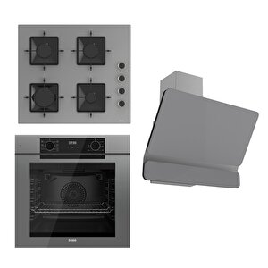 Fryart Serisi Gri Set (ss208 + Qep63cpr +d082 ) - Emaye Izgara