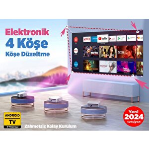 Vankyo Leisure 495w Android Tv 4k Destekli Projeksiyon Cihazı 5g Wi-fi + 5.1 Bluetooth Lcd Led - 220 İnç Yansıtma - Hifi Dolby Ses