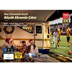 Vankyo H300a Android Tv 4k Destekli Projeksiyon Cihazı +auto Focus+auto Keystone 6g Wi-fi+5.2 Bluetooth 240 Inç Yansıtma+hifi Dolb