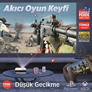Vankyo Leisure 410 5g Wifi Projeksiyon Cihazı - 1080p Destekli - 240 İnç Yansıtma - Dahili Hoparlör - Ps5/ps4/xbox/hdmi