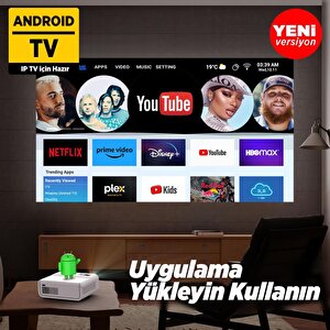 Vankyo Sunspark 500w Android Tv 1080p Destekli Projeksiyon Cihazı  5g Wi-fi + 5.1 Bluetooth - Lcd Led - 240 Inç Yansıtma-dahili Ho