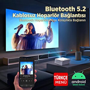 Vankyo Leisure L470a Android Tv 1080p Destekli Projeksiyon Cihazı +auto Focus+auto Keystone+6g Wifi+5.2 Bluetooth+300 İnç Yansıtma
