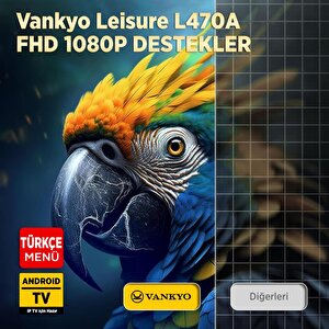 Vankyo Leisure L470a Android Tv 1080p Destekli Projeksiyon Cihazı +auto Focus+auto Keystone+6g Wifi+5.2 Bluetooth+300 İnç Yansıtma