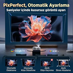 Vankyo Performance V700g Android Google Tv Hdr10+ 4k Destekli Projeksiyon Cihazı +auto Focus+auto Keystone+6g Wifi+5.2 Bluetooth+3