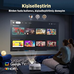 Vankyo Performance V700g Android Google Tv Hdr10+ 4k Destekli Projeksiyon Cihazı +auto Focus+auto Keystone+6g Wifi+5.2 Bluetooth+3