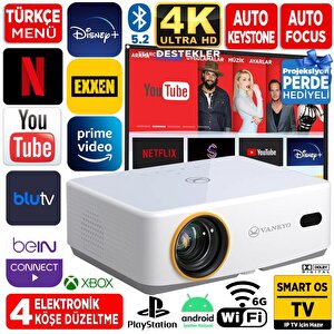 Vankyo Leisure L570b Smarttv 4k Destekli Projeksiyon Cihazı +auto Focus+auto Keystone+6g Wifi+5.2 Bluetooth+300 İnç Yansıtma+dolby