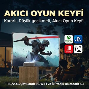 Vankyo Leisure L570b Smarttv 4k Destekli Projeksiyon Cihazı +auto Focus+auto Keystone+6g Wifi+5.2 Bluetooth+300 İnç Yansıtma+dolby