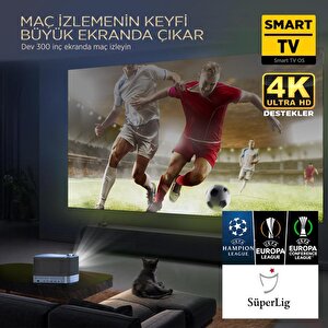 Vankyo Aurzen Boom 3 4k Android Tv Projeksiyon Cihazı +auto Focus+auto Keystone+6g Wifi+5.2 Bluetooth+300 İnç Yansıtma+36w Hifi Do
