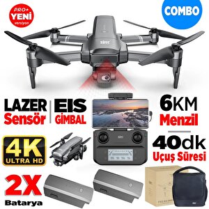 Sjrc F22 S2 Pro+ Combo 4k Kameralı Drone Seti - 2batarya+6km Menzil+çarpışma Sensörü+40 Dakika Uçuş Süresi+çanta+eis Gimbal