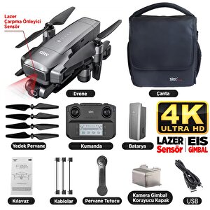 Sjrc F22 S2 Pro+ 4k Kameralı Drone Seti - 6km Menzil+çarpışma Sensörü+40 Dakika Uçuş Süresi+çanta+eis Gimbal
