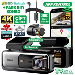 360+ Botslab G980h Pro Adas Ön Kamera Gerçek 4k Uhd Arka 2k Qhd 170° Geniş Açı Lens Gece Görüşü Dahili Gps Modülü Akıllı Araç İçi