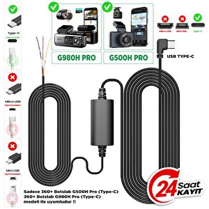 360+ Botslab G980h Pro Adas Ön Kamera Gerçek 4k Uhd Arka 2k Qhd 170° Geniş Açı Lens Gece Görüşü Dahili Gps Modülü Akıllı Araç İçi
