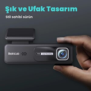 360+ Botslab Hk30 Pro 2k Qhd Wifi 140° Geniş Açı Gece Görüşlü Akıllı Araç İçi Kamera+ Park Modu Bağlantı Kablosu Combo