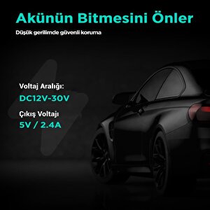 360+ Botslab G980h Pro/g500h Pro Type-c Araç İçi Kamera Park Modu Akü Bağlantı Kablosu (24 Saat Kayıt)