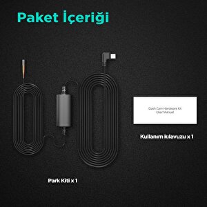 360+ Botslab G980h Pro/g500h Pro Type-c Araç İçi Kamera Park Modu Akü Bağlantı Kablosu (24 Saat Kayıt)