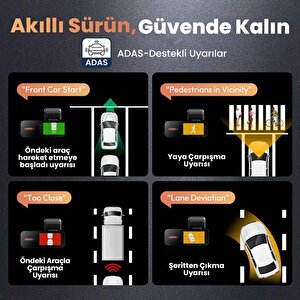 360+ Botslab G980h Pro Adas Ön Kamera Gerçek 4k Uhd Arka 2k Qhd 170° Geniş Açı Lens Gece Görüşü Dahili Gps Modülü Akıllı Araç İçi