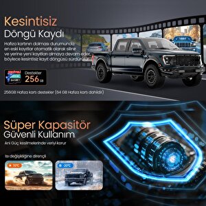 360+ Botslab G980h Pro Adas Ön Kamera Gerçek 4k Uhd Arka 2k Qhd 170° Geniş Açı Lens Gece Görüşü Dahili Gps Modülü Akıllı Araç İçi
