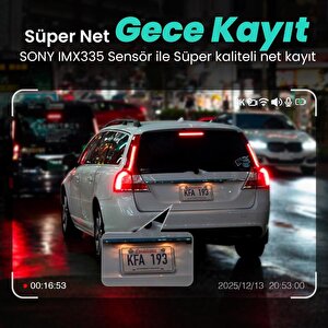 360+ Botslab G500h Pro Adas Ön 3k Qhd - Arka 1080p Fhd 150° Geniş Açı Wifi+gps Gece Görüşlü Akıllı Araç İçi Kamera