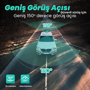 360+ Botslab G500h Pro Adas Ön 3k Qhd - Arka 1080p Fhd 150° Geniş Açı Wifi+gps Gece Görüşlü Akıllı Araç İçi Kamera