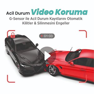360+ Botslab G500h Pro Adas Ön 3k Qhd - Arka 1080p Fhd 150° Geniş Açı Wifi+gps Gece Görüşlü Akıllı Araç İçi Kamera