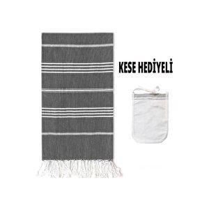 Peştemal %100 Pamuk Banyo Havlusu Siyah