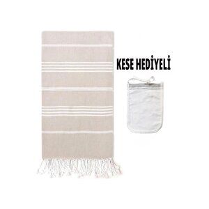 Peştemal %100 Pamuk Banyo Havlusu Bej