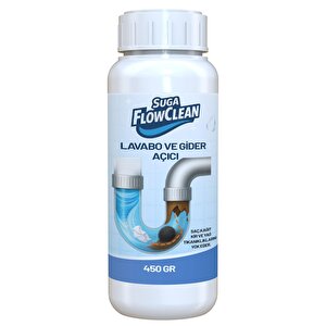 Suga Lavabo Gi̇der Açici (flowclean Toz Açici) 450 Gr Beyaz