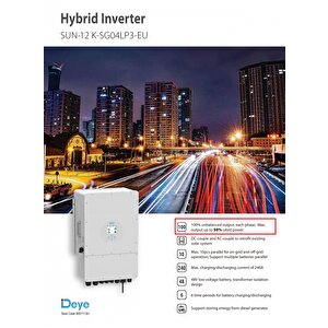 12 Kw Hibrit Trifaze On-grid İnverter