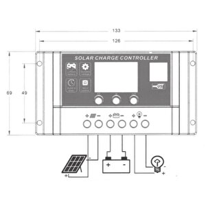 10a Amper Pwm Solar Güneş Akü Şarj Kontrol Cihazı
