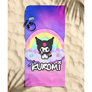 Kuromi Gökkuşağı Temalı Plaj Havlusu