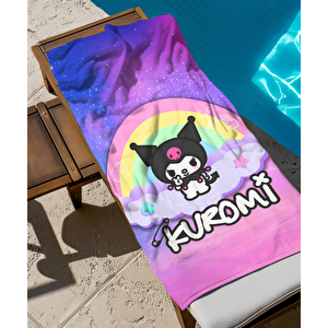Kuromi Gökkuşağı Temalı Plaj Havlusu