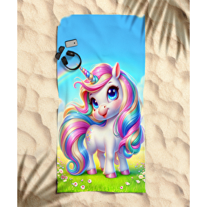 Unicorn Temalı Plaj Havlusu