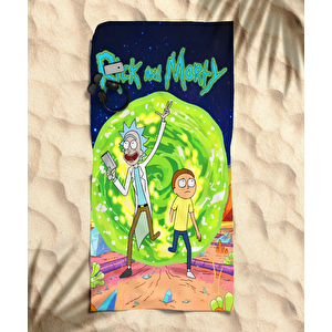 Rick And Morty Dünyası Temalı Plaj Havlusu