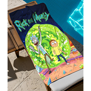 Rick And Morty Dünyası Temalı Plaj Havlusu