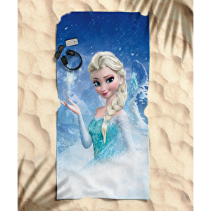 Elsa Temalı Plaj Havlusu