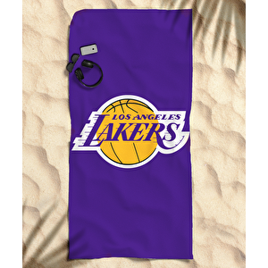 Lakers Temalı Plaj Havlusu