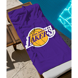 Lakers Temalı Plaj Havlusu