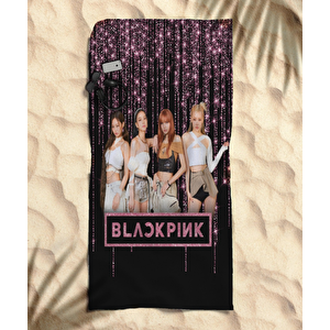 Black Pink Temalı Plaj Havlusu