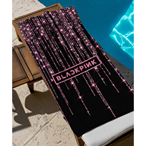 Black Pink Temalı Plaj Havlusu