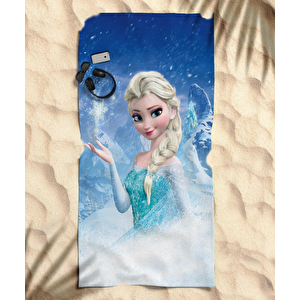 Karlar Prensesi Elsa Temalı Plaj Havlusu